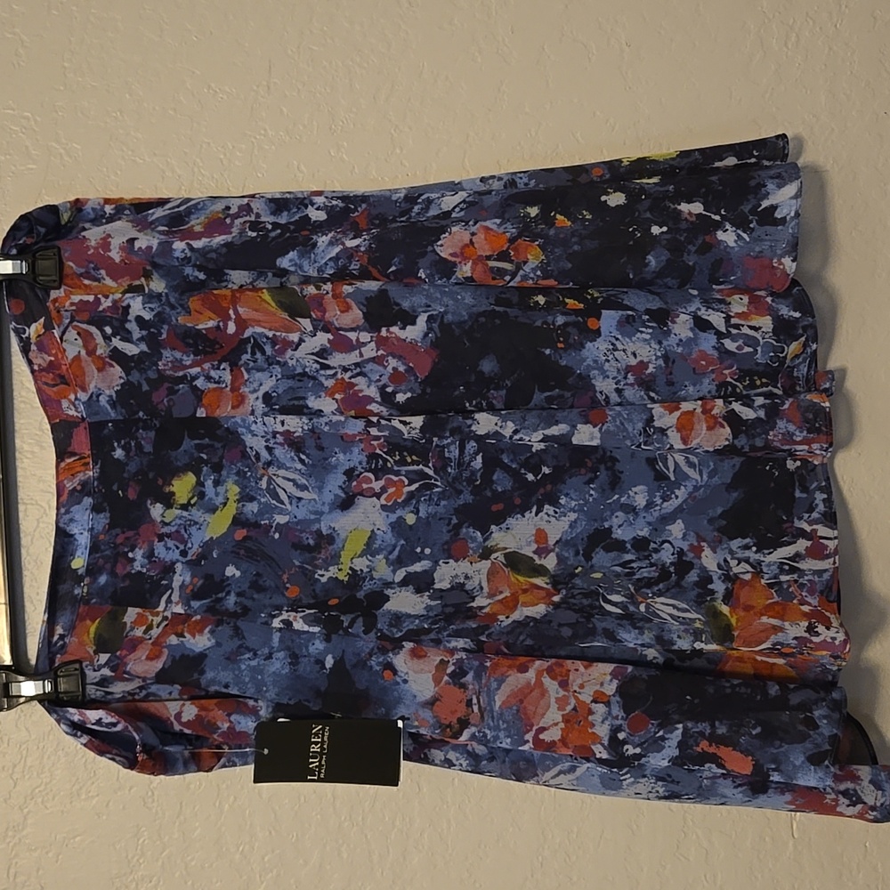 Lauren Ralph Lauren Print Crinkle Georgette Mini Skirt, 20 Inches - Picture 2 of 4